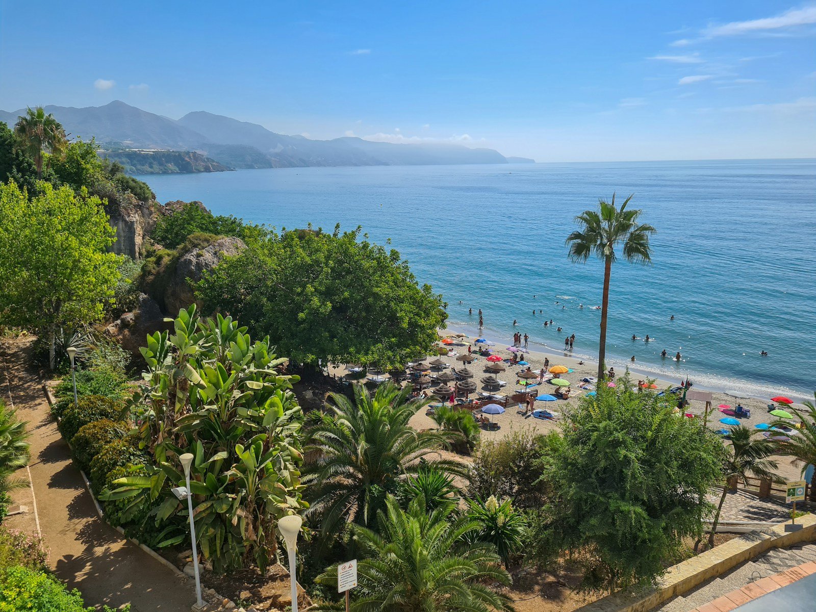 The Mediterranean coast in Nerja, Andalucía